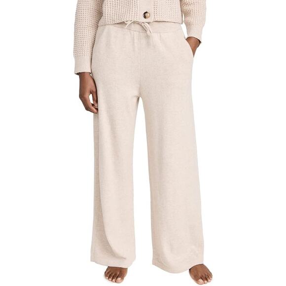 Eberjey Women's Recycled Sweater Pants in Oat Size Medium - Picture 1 of 7
